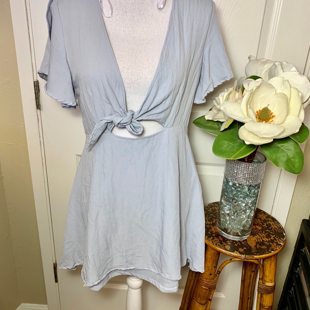 New Lulu’s Sea Day Light Blue Skater Dress - Picture 8 of 9